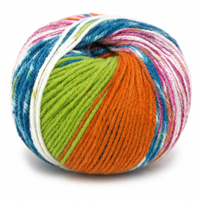 Merinos Jacquard 47% Lana Merinos - 53% PC Microfibra Filato in Gomitolo da 50 gr. +-130 mt.