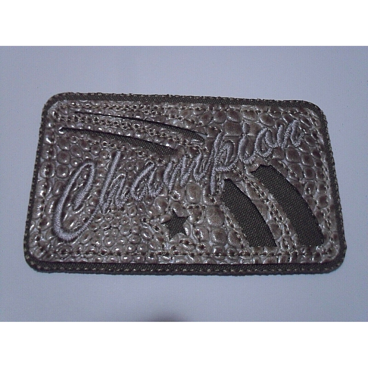 TOPPA PATCH RICAMO SU ECOPELLE "CHAMPION" TERMO O DA CUCIRE DIMENSIONI VARIE