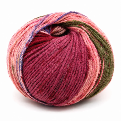 Merinos Jacquard 47% Lana Merinos - 53% PC Microfibra Filato in Gomitolo da 50 gr. +-130 mt.