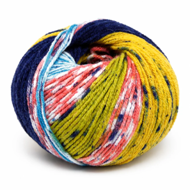 Merinos Jacquard 47% Lana Merinos - 53% PC Microfibra Filato in Gomitolo da 50 gr. +-130 mt.