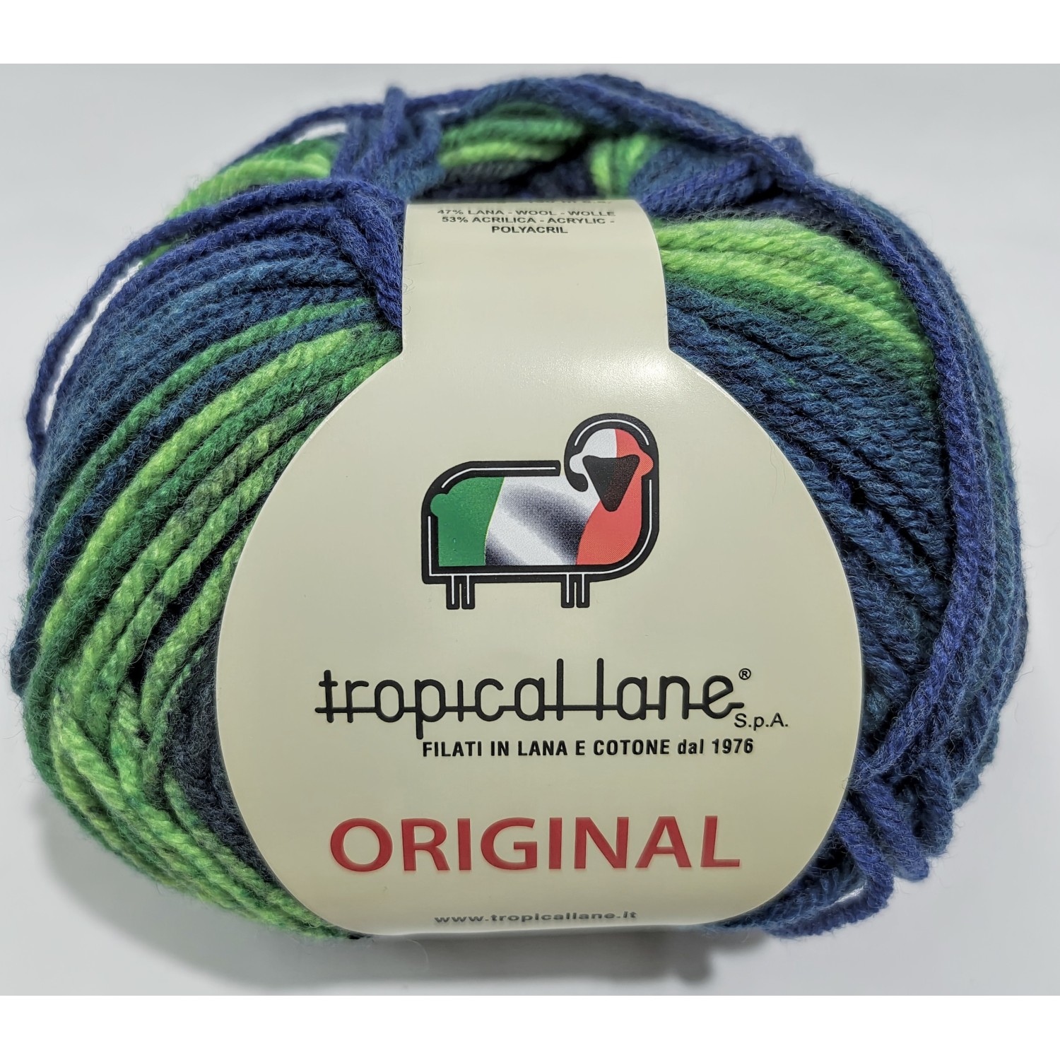 Gomitolo "Original" della Tropical Lane da 100 gr (Lunghezza: 190 m. ca.) 47% Lana Merinos - 53% Acrilico