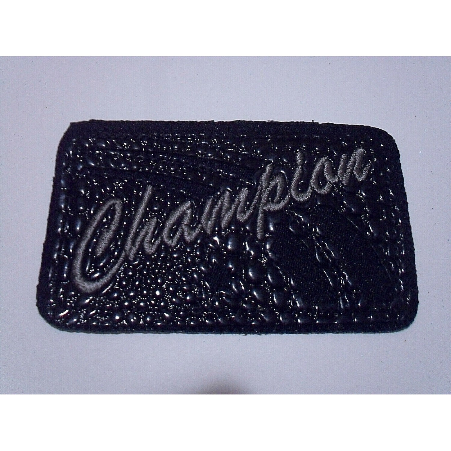 TOPPA PATCH RICAMO SU ECOPELLE "CHAMPION" TERMO O DA CUCIRE DIMENSIONI VARIE