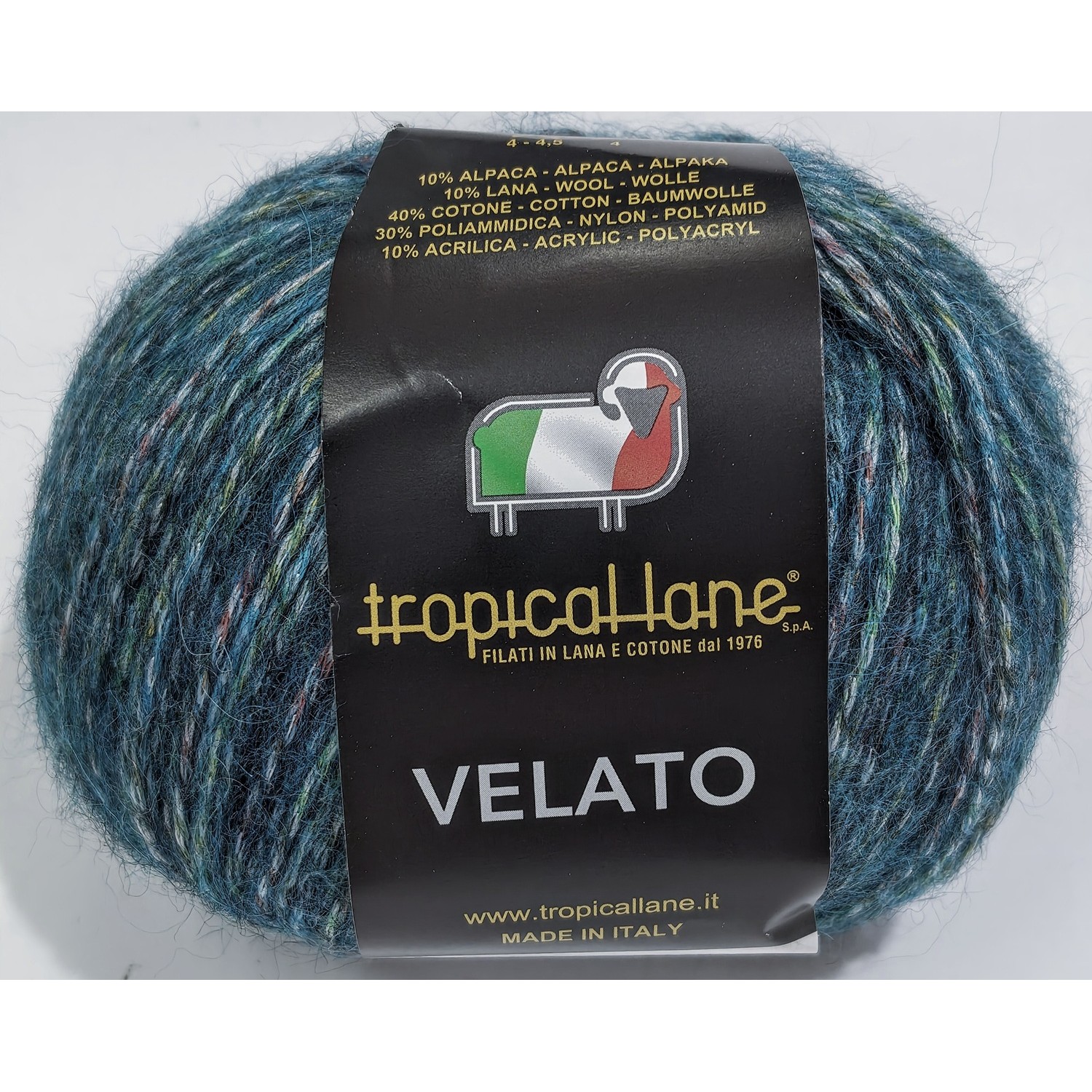 Gomitolo "VELATO" della Tropical Lane 50 gr (160 m.) 10% Alpaca 10% Lana Merinos 40% Cotone 30% Pl 10% Acr.