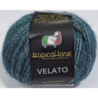Gomitolo "VELATO" della Tropical Lane 50 gr (160 m.) 10% Alpaca 10% Lana Merinos 40% Cotone 30% Pl 10% Acr.