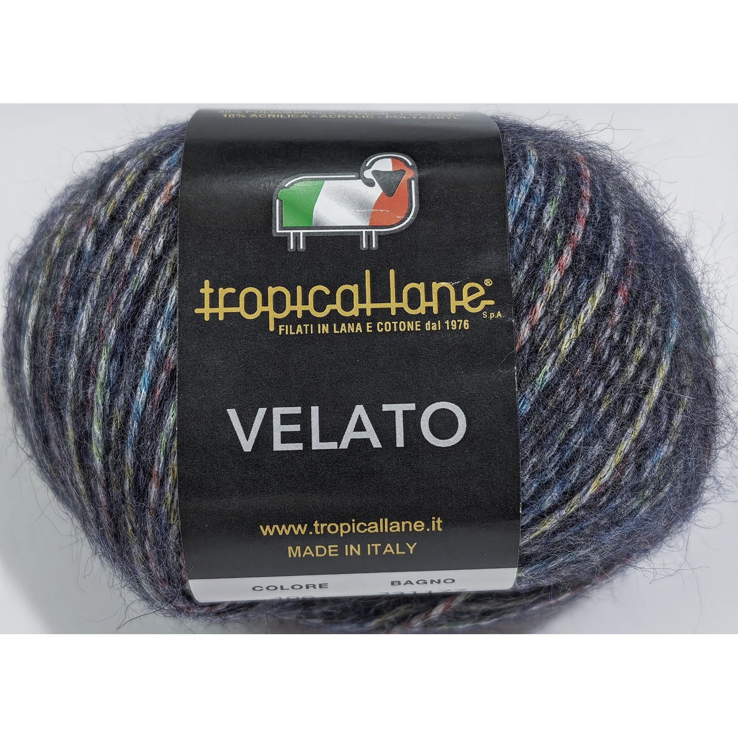 Gomitolo "VELATO" della Tropical Lane 50 gr (160 m.) 10% Alpaca 10% Lana Merinos 40% Cotone 30% Pl 10% Acr.