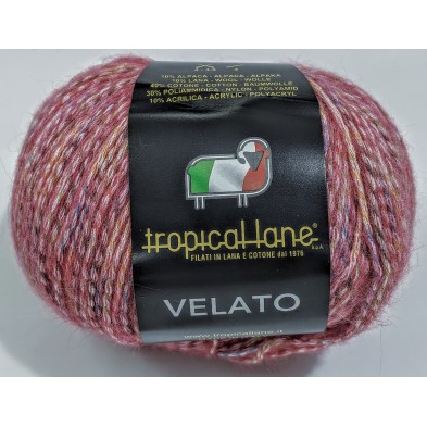 Gomitolo "VELATO" della Tropical Lane 50 gr (160 m.) 10% Alpaca 10% Lana Merinos 40% Cotone 30% Pl 10% Acr.