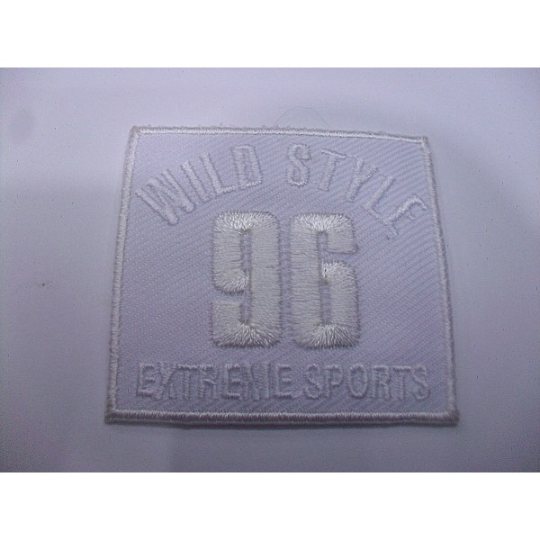 TOPPA PATCH RETTANGOLARE RICAMO SU TESSUTO "WILD STYLE 96" TERMO O CUCIRE