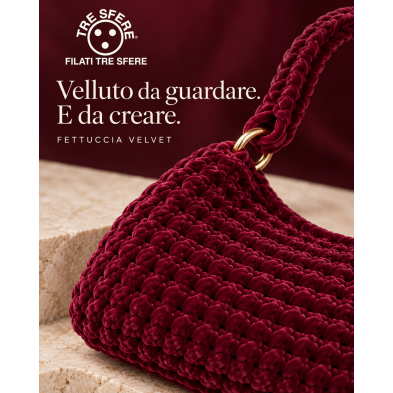 Fettuccia "Velvet" Tre Sfere Rocca Velluto da 200 gr 90% Poliestere 10% Elastan
