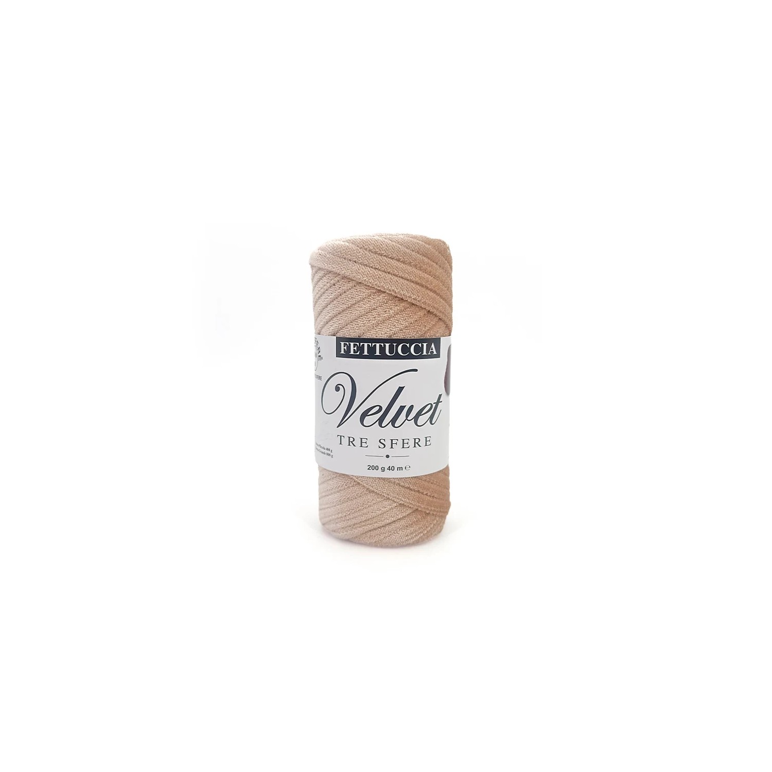 Fettuccia "Velvet" Tre Sfere Rocca Velluto da 200 gr 90% Poliestere 10% Elastan