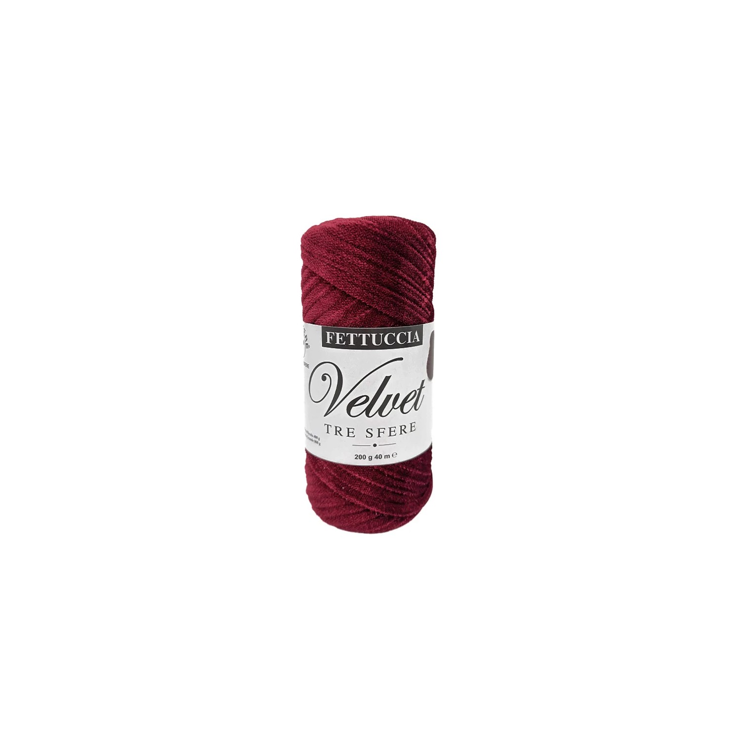 Fettuccia "Velvet" Tre Sfere Rocca Velluto da 200 gr 90% Poliestere 10% Elastan