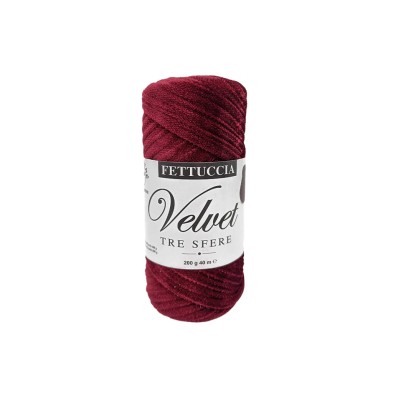 Fettuccia "Velvet" Tre Sfere Rocca Velluto da 200 gr 90% Poliestere 10% Elastan