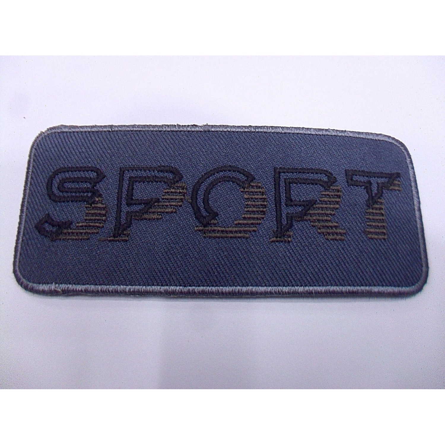 TOPPA PATCH RETTANGOLARE RICAMO SU TESSUTO "SPORT" TERMO O CUCIRE DIMENS. VARIE