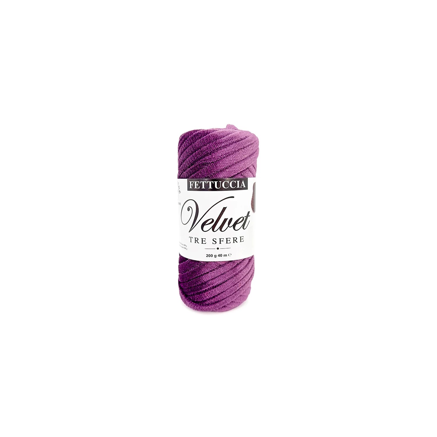 Fettuccia "Velvet" Tre Sfere Rocca Velluto da 200 gr 90% Poliestere 10% Elastan
