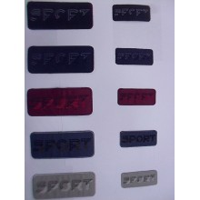 TOPPA PATCH RETTANGOLARE RICAMO SU TESSUTO "SPORT" TERMO O CUCIRE DIMENS. VARIE