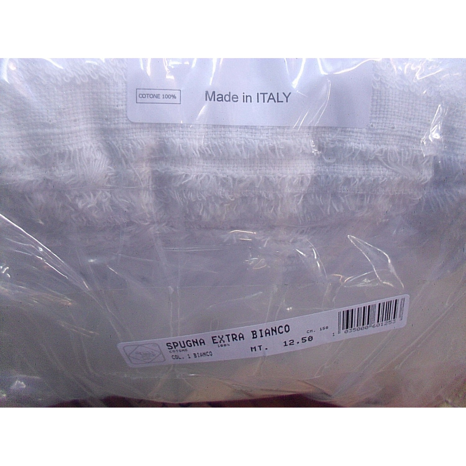 TESSUTO SPUGNA PURO COTONE ALTEZZA 145 O 150 cm. (PESO 480 gr. mtl) 2 QUALITA'