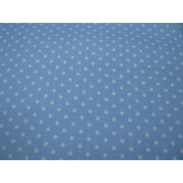 TESSUTO POIS PICCOLI IN PURO COTOTONE. (peso gr. 146 mtl.) ALTEZZA 150 cm. 50 cm