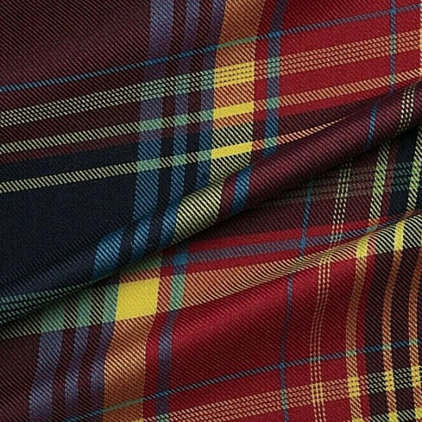 TESSUTO KILT SCOZZESE TARTAN H. 150 cm. POLIESTERE 65% - VISCOSA 35% 50 cm.