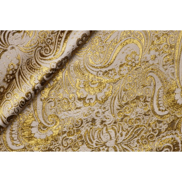 TESSUTO BROCCATO HAVANA H. 150 cm. X 50 cm. 90% POLIESTERE 10% METALLICA