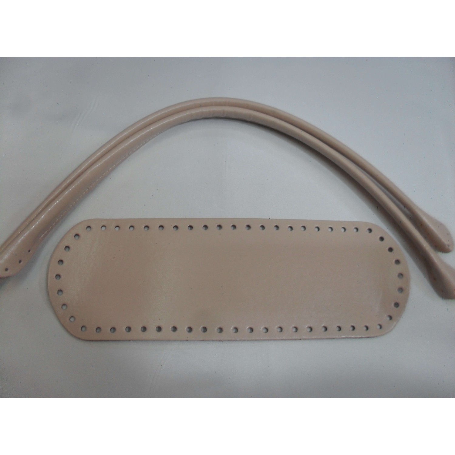 SET MANICI TUBOLARI 52 CM. E FONDO PER BORSA ECOPELLE FONDO 30X10 CM VARI COLORI