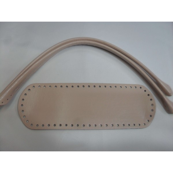 SET MANICI TUBOLARI 52 CM. E FONDO PER BORSA ECOPELLE FONDO 30X10 CM VARI COLORI