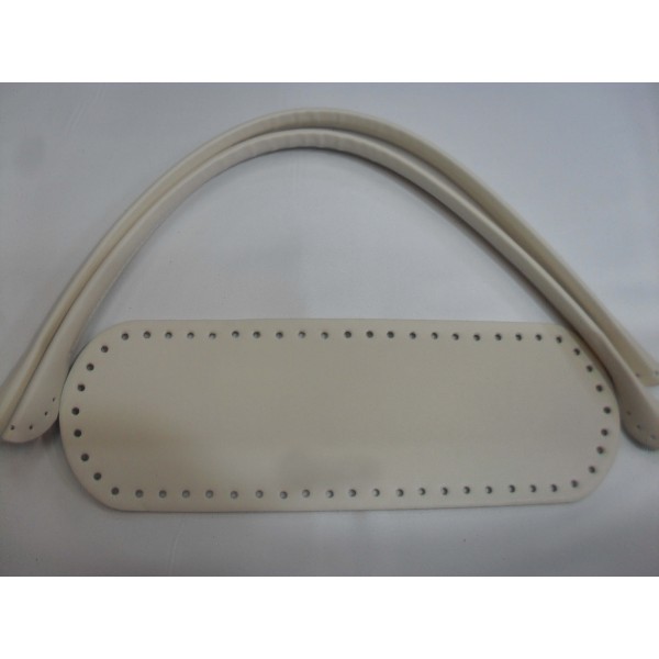 SET MANICI TUBOLARI 52 CM. E FONDO PER BORSA ECOPELLE FONDO 30X10 CM VARI COLORI