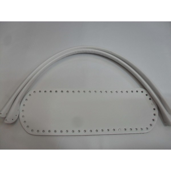 SET MANICI TUBOLARI 52 CM. E FONDO PER BORSA ECOPELLE FONDO 30X10 CM VARI COLORI