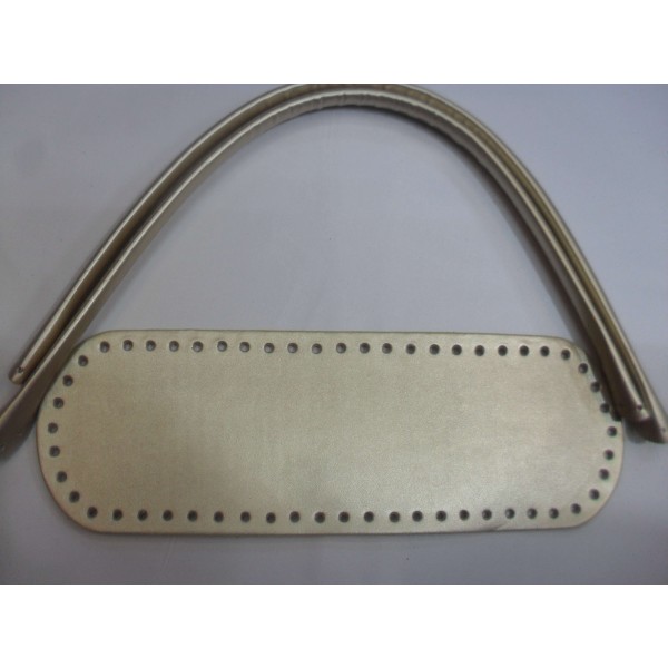 SET MANICI TUBOLARI 52 CM. E FONDO PER BORSA ECOPELLE FONDO 30X10 CM VARI COLORI