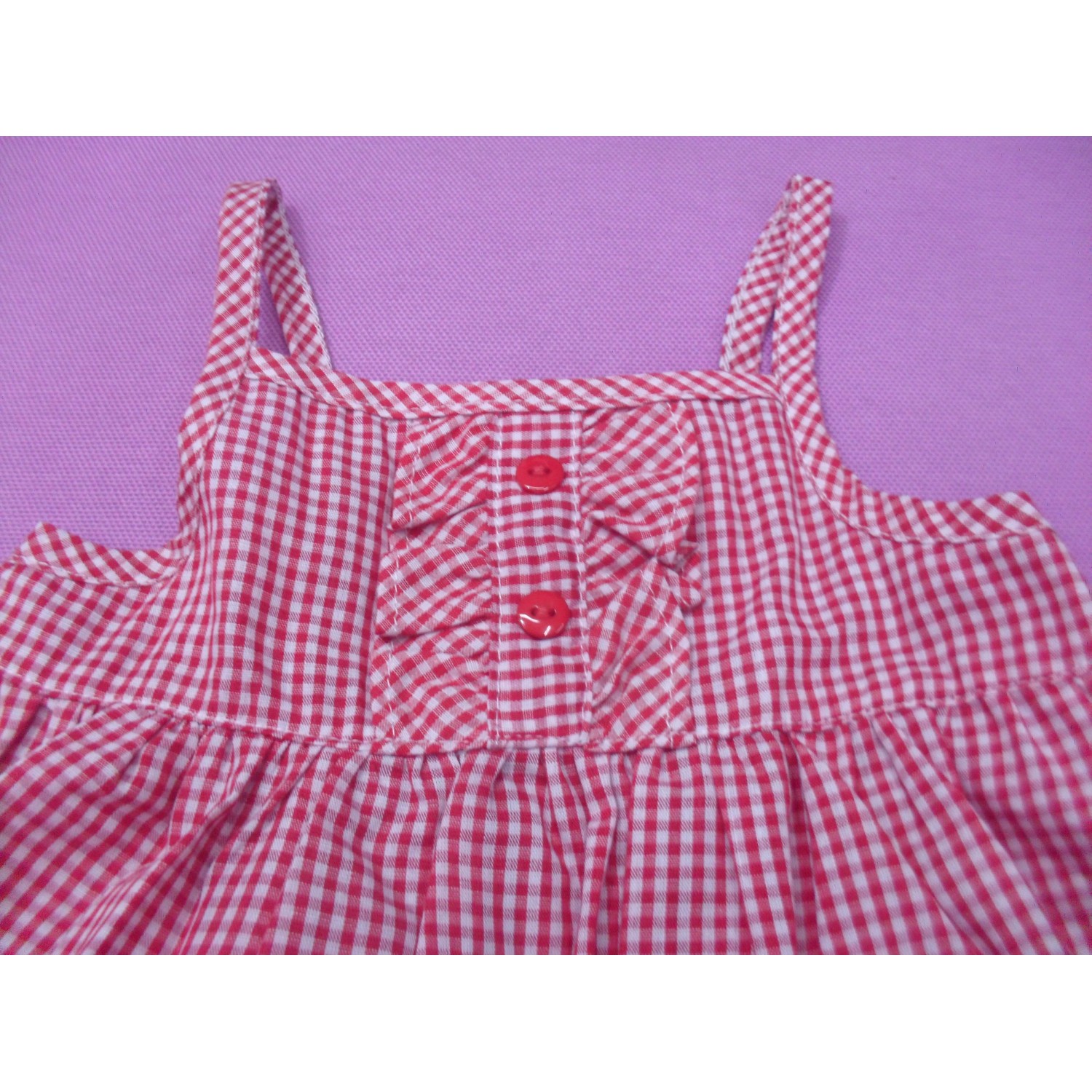 VESTITINO VICHY BABY NIGHT PURO COTONE 3 MESI A 3 ANNI ART. 30140