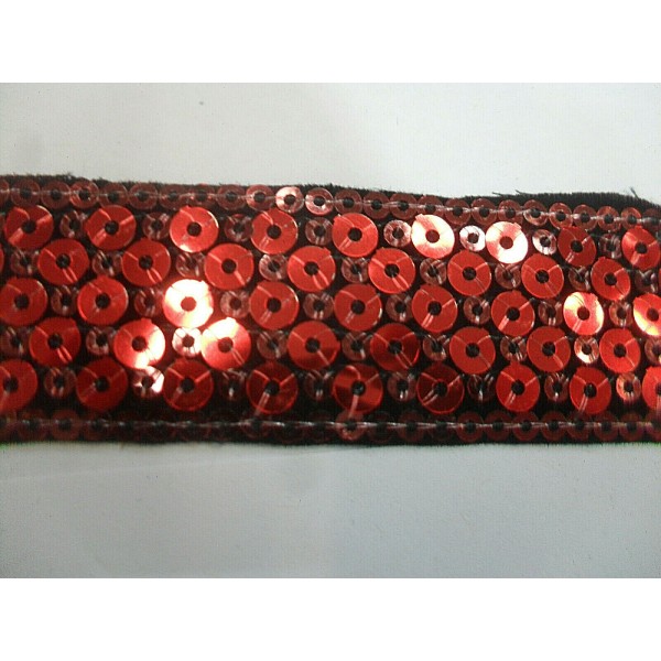 PASSAMANERIA MODA BORDURA PAILLETTES ALTEZZA CIRCA 30 mm. 1 METRO