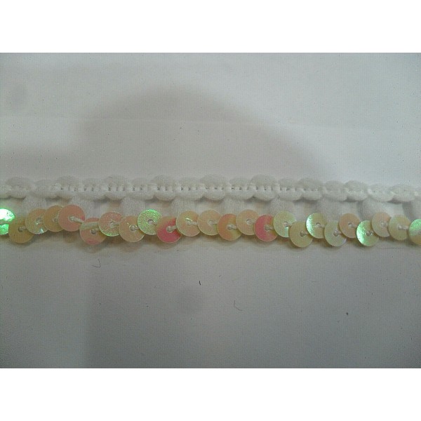 PASSAMANERIA MODA BORDURA PAILLETTES ALTEZZA CIRCA 14 mm. 1 METRO