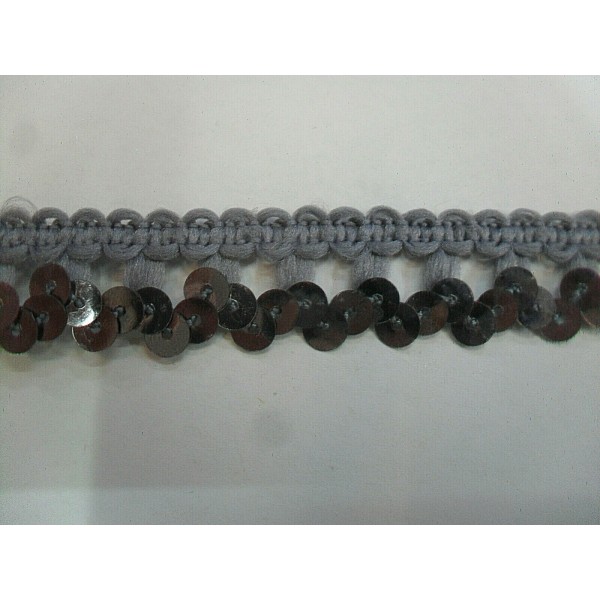 PASSAMANERIA MODA BORDURA PAILLETTES ALTEZZA CIRCA 14 mm. 1 METRO