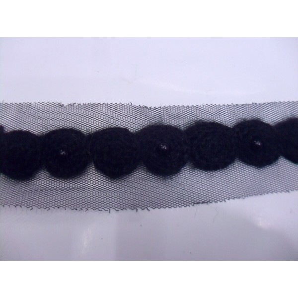 PASSAMANERIA IN LANA CON PERLE H. 22 mm. TAGLIO DA 1 METRO